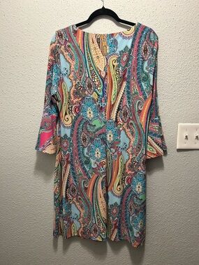 Tommy Hilfiger Multicolor Paisley Top in Aqua and Pink